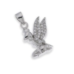 Pandantiv din argint  cu pietre Cubic Zirconia Incolor