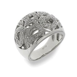Inel din argint  cu pietre Cubic Zirconia Incolor