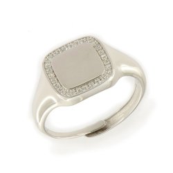 Inel din argint  cu pietre Cubic Zirconia Incolor