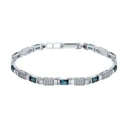 Brățară din aur alb cu Cubic Zirconia Incolor, Topaz London