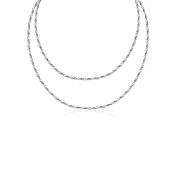 Colier din aur alb fără pietre