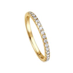 Verighetă din aur roz cu pietre Diamant