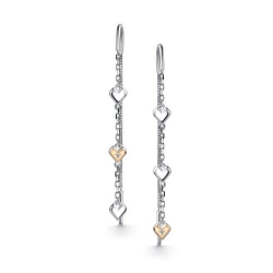 Серьги Продёвки из серебра с камнями Бриллиант