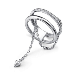 Inel din argint  cu pietre Cubic Zirconia Incolor