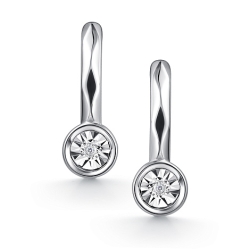 Cercei din argint  cu pietre Diamant