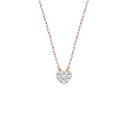 Colier din aur roz cu pietre Diamant