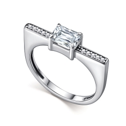 Inel din argint  cu pietre Cubic Zirconia Incolor