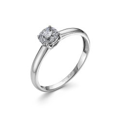 Inel din aur alb cu pietre Diamant