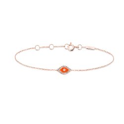 Brățară din aur roz cu pietre Diamant, Emailare