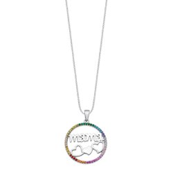 Colier din argint  cu pietre Cubic Zirconia Color