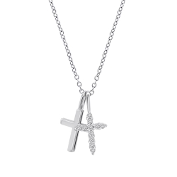 Colier din argint  cu pietre Cubic Zirconia Incolor