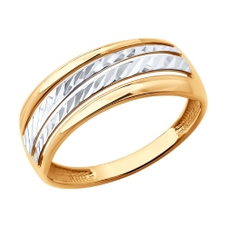 Кольцо из красного золота без камней