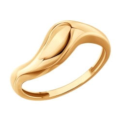 Кольцо из красного золота без камней