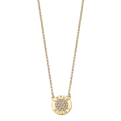 Colier din argint placat cu aur  cu pietre Cubic Zirconia Incolor