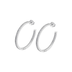 Cercei Pusete din argint  cu pietre Cubic Zirconia Incolor
