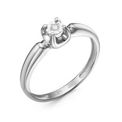 Inel din aur alb cu pietre Diamant