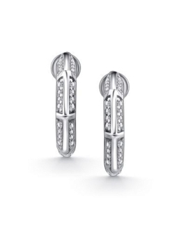 Cercei Pusete din argint  cu pietre Cubic Zirconia Incolor