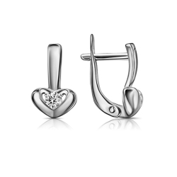 Cercei p-u copii din argint  cu pietre Cubic Zirconia Incolor