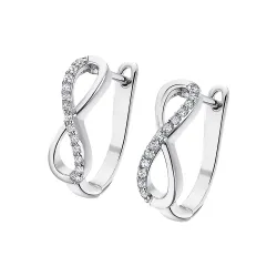Cercei din argint cu Cubic Zirconia Incolor