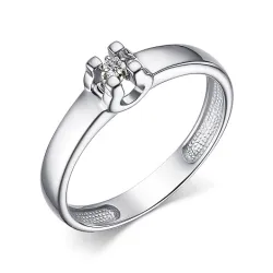 Inel din argint cu Moissanite