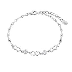 Brățară Love din argint  cu pietre Cubic Zirconia Incolor