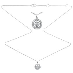 Colier din aur alb cu pietre Diamant