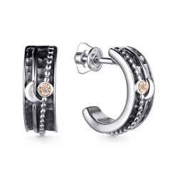 Cercei Pusete din argint  cu pietre Diamant