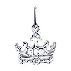 Pandantiv din argint  cu pietre Cubic Zirconia Incolor