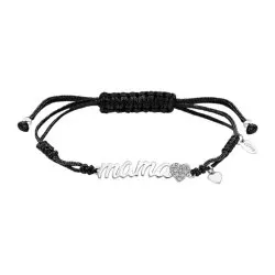 Brățară Mama/Copil din argint cu Cubic Zirconia Incolor, Textil