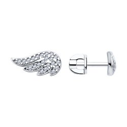 Cercei Pusete din argint  cu pietre Cubic Zirconia Incolor