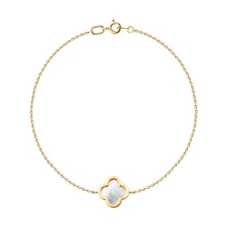 Brățară din aur roșu cu pietre Sidef Alb