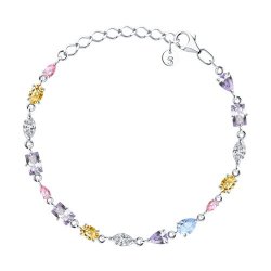 Brățară din argint  cu pietre Cubic Zirconia Colorat