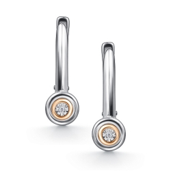 Cercei din argint  cu pietre Diamant