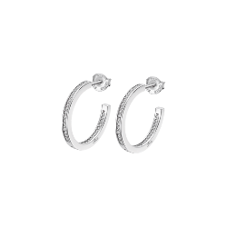 Cercei Pusete din argint  cu pietre Cubic Zirconia Incolor