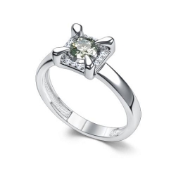 Inel din argint  cu pietre Cubic Zirconia Incolor,