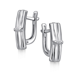 Cercei din argint  cu pietre Diamant