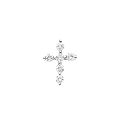 Cercel din aur alb cu pietre Diamant