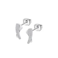 Cercei Pusete din argint cu Cubic Zirconia Incolor