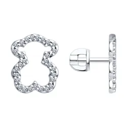 Cercei Pusete din argint cu Cubic Zirconia Incolor