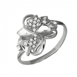 Inel din argint  cu pietre Cubic Zirconia Incolor