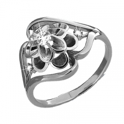 Inel din argint  cu pietre Cubic Zirconia Incolor, Swarovski