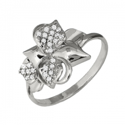 Inel din argint  cu pietre Cubic Zirconia Incolor