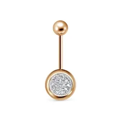 Piercing din aur roșu cu Diamant