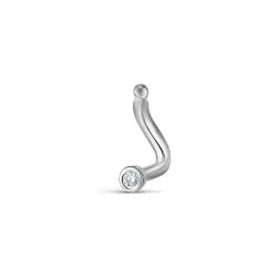 Piercing din aur alb cu Diamant