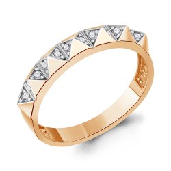 Inel din aur roșu cu pietre Diamant