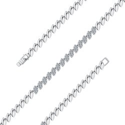 Brățară din aur alb cu pietre Diamant