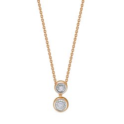 Colier din aur roșu cu pietre Diamant