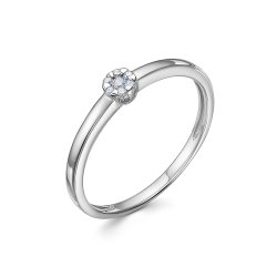 Inel din aur alb cu pietre Diamant