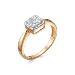 Inel din aur roșu cu pietre Diamant