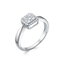 Inel din aur alb cu pietre Diamant